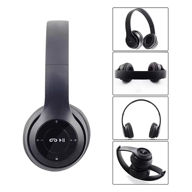 P47 Wireless Bluetooth Earphones With Mic Foldable Headsets Bass HIFI Sound Game Music Stereo Headphone For Smartphones TV Game
