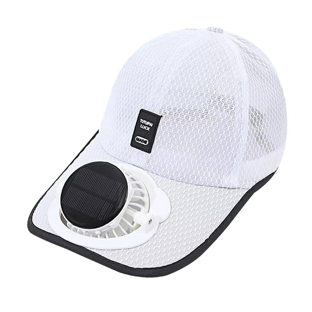 Breathable Sunhat with Solar Fan Sun Block Baseball Hat with Solar Fan USB Charging Fan Outdoor Sunhats Sunscreen Sunshade Hats